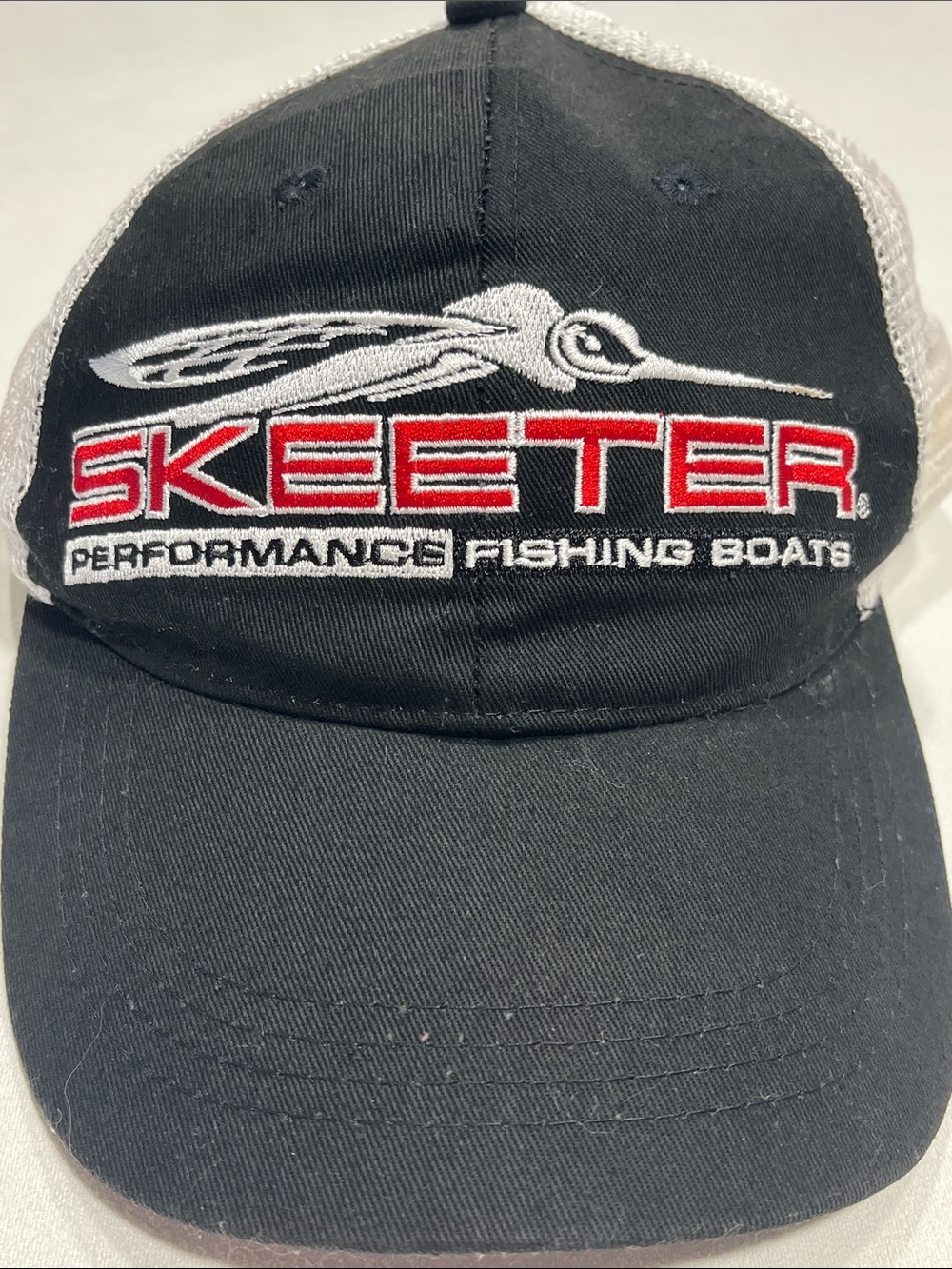 Skeeter Performance Fishing Boats Trucker Hat Mesh Snapback Black White